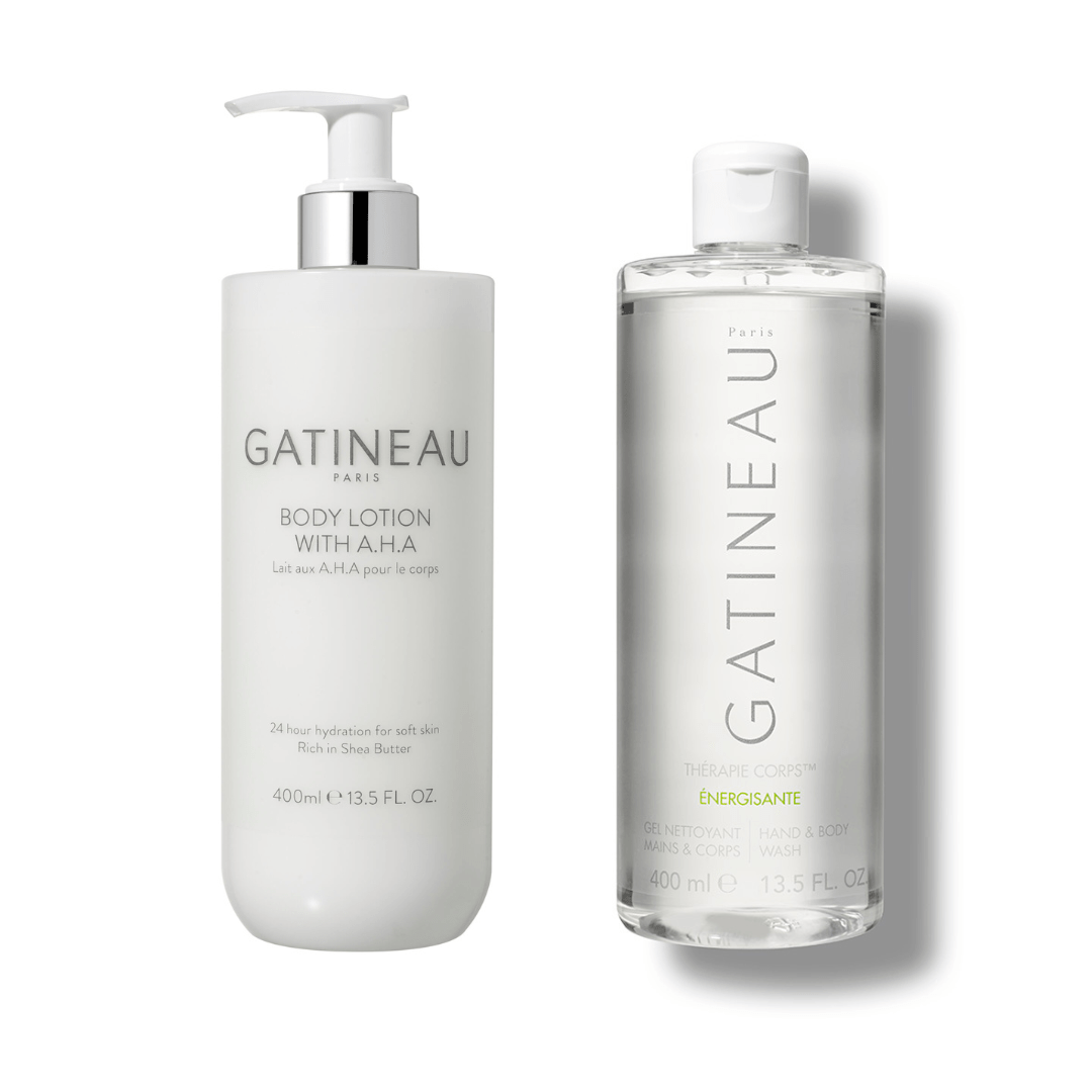 Verzorgingsduo Lait aux AHA + Thérapie Corps Wash Skin & Care