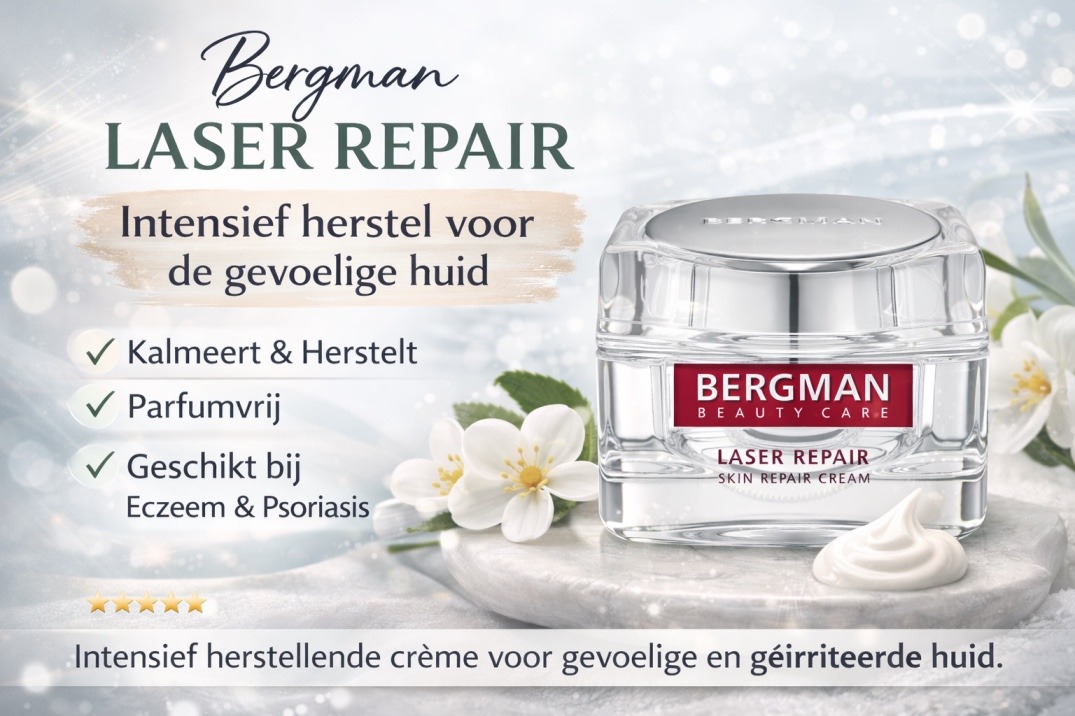 Bergman Laser Repair 15 ML intensief herstellende crème voor gevoelige en geïrriteerde huid