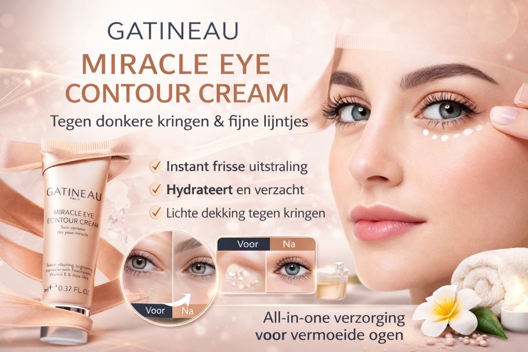 Gatineau Miracle Eye Contour Cream 11 ml tegen donkere kringen en fijne lijntjes – hydraterende oogcrème met verhelderend effect voor een frisse uitstraling