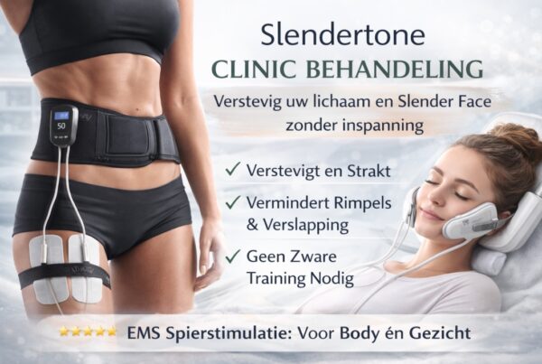 Slendertone Clinic behandeling met Slender Face en EMS spierstimulatie voor versteviging van lichaam en gezichtscontouren