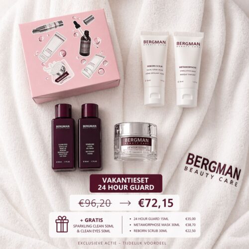 Bergman vakantieset 24 Hour Guard met crème, scrub en gratis travel sizes