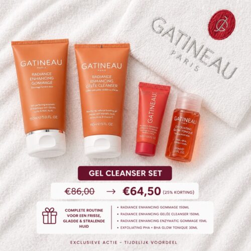 Gatineau Gel Cleanser Set met cleanser, gommage en toner voor stralende huid