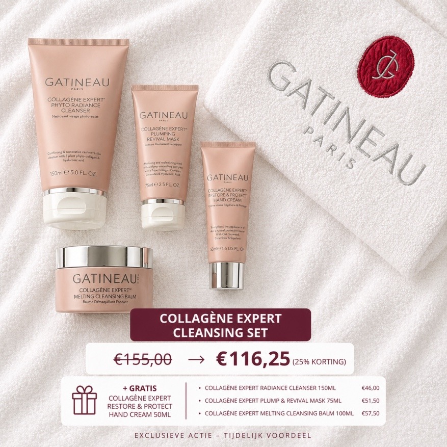 Gatineau Cleansing Set met cleanser, masker en cleansing balm inclusief gratis handcrème