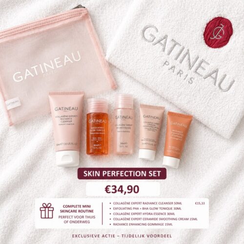 Gatineau Skin Perfection Set met cleanser, toner, essence en crème mini formaat