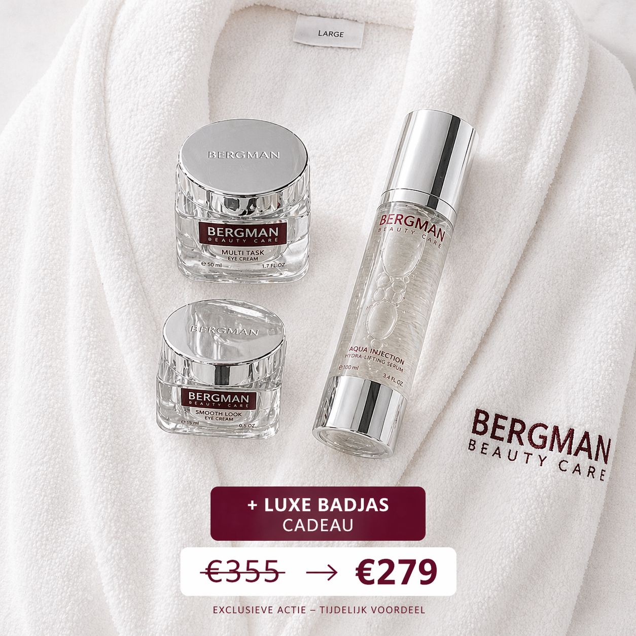 Bergman Multi Task set met Aqua Injection en Smooth Look inclusief luxe badjas cadeau