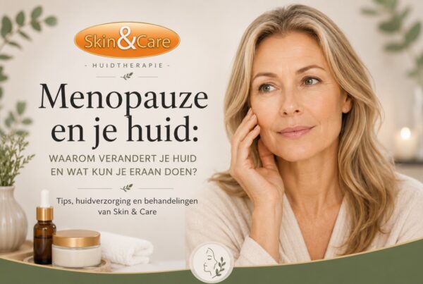 Vrouw die haar huid verzorgt tijdens de menopauze