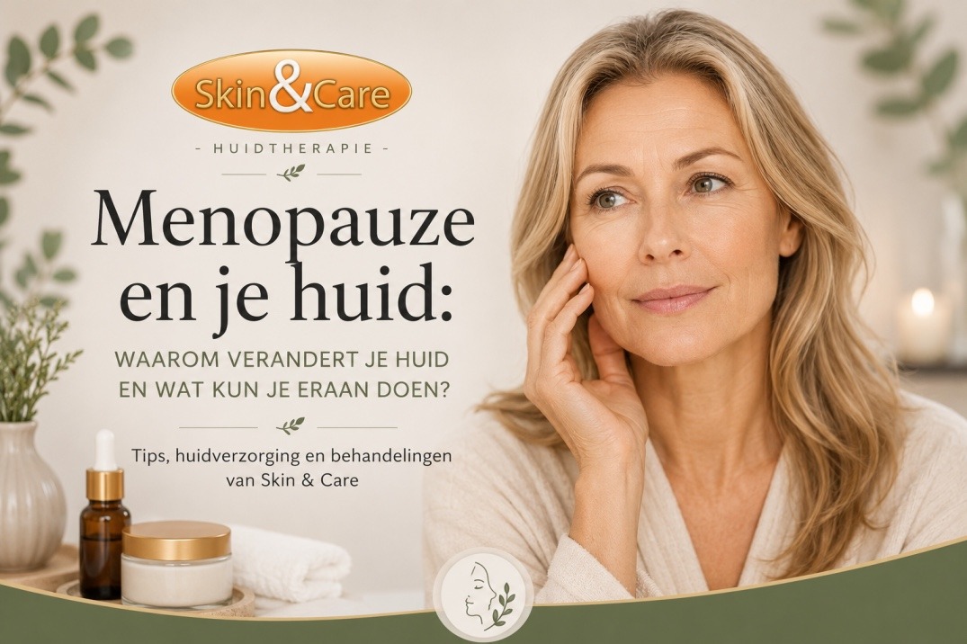 Vrouw die haar huid verzorgt tijdens de menopauze